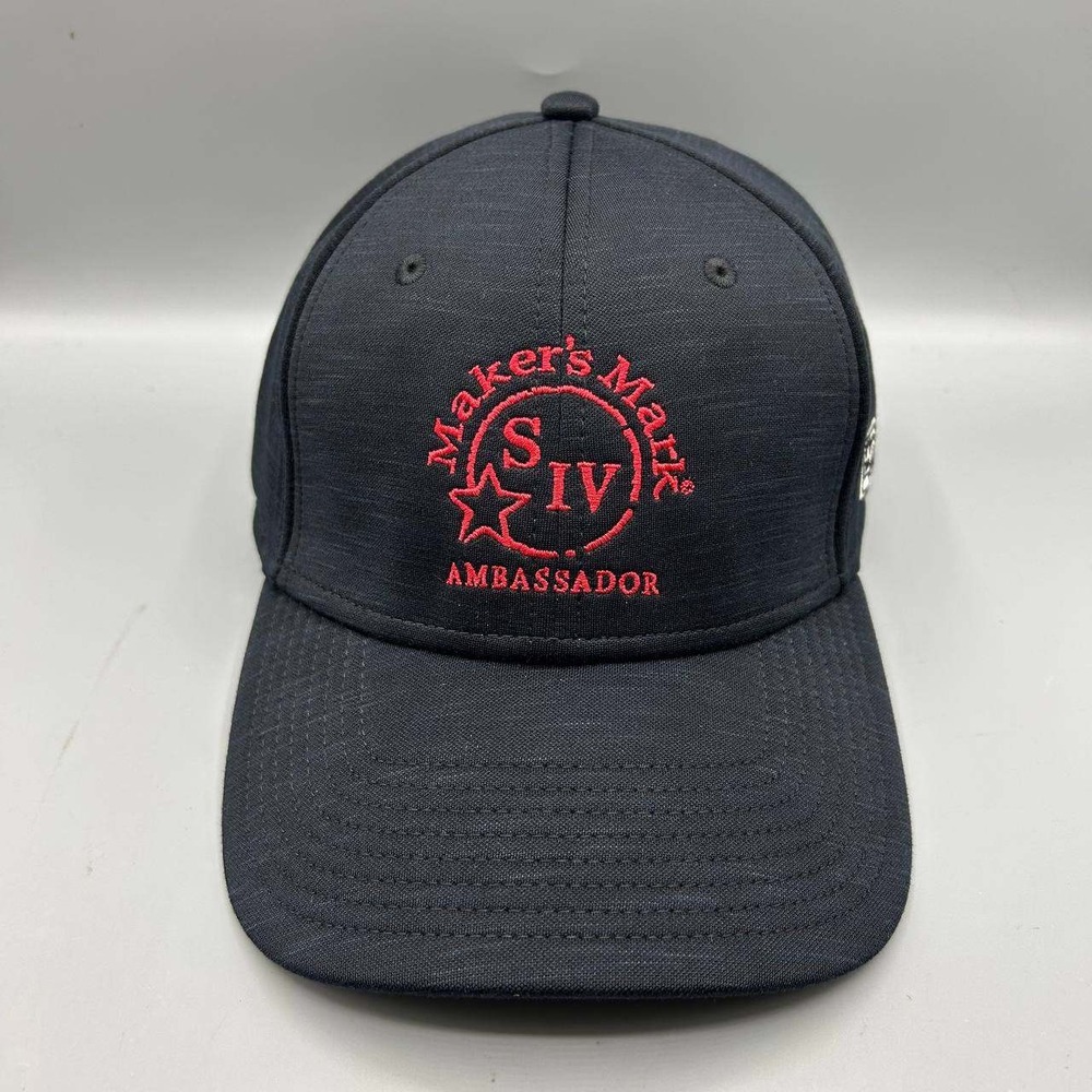 Maker's Mark SIV Ambassador Hat Men L-XL Black The Game Stretch Fitted Cap New